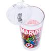Silver Buffalo Star Wars Featuring Luke Skywalker, Princess Leia, Hans Solo, Chewbacca, Darth Vader, Stormtrooper, Boba Fett, and Death Star Pint Glass with Lid and Glass Straw, 16 Ounces(Avengers)