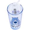 Silver Buffalo Star Wars Featuring Luke Skywalker, Princess Leia, Hans Solo, Chewbacca, Darth Vader, Stormtrooper, Boba Fett, and Death Star Pint Glass with Lid and Glass Straw, 16 Ounces(Care Bears : Grumpy Bear)