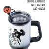 Silver Buffalo Star Wars Hip Street Dark Side Vader Stainless Steel Tumbler with Straw Cover Cap, Lid, Straw and Handle – 40 oz