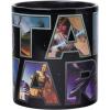 Silver Buffalo Star Wars Logo Heat Reveal Ceramic Coffee Mug Featuring Boba Fett, Yoda, Luke, C3PO, R2D2, Darth Vader, and Stormtrooper, 20-Ounces