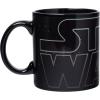 Silver Buffalo Star Wars Logo Heat Reveal Ceramic Coffee Mug Featuring Boba Fett, Yoda, Luke, C3PO, R2D2, Darth Vader, and Stormtrooper, 20-Ounces