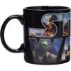 Silver Buffalo Star Wars Logo Heat Reveal Ceramic Coffee Mug Featuring Boba Fett, Yoda, Luke, C3PO, R2D2, Darth Vader, and Stormtrooper, 20-Ounces