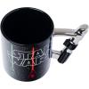 Silver Buffalo Star Wars Logo with Lightsaber 20oz Shaped Handle Ceramic Mug