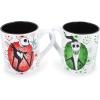 Silver Buffalo Star Wars Mandalorian and the Child 2 Pack Ceramic 3D Sculpted Mug Couple Set, 20 Ounces(Christmas Jack Holiday Themed)