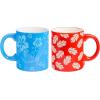 Silver Buffalo Star Wars Mandalorian and the Child 2 Pack Ceramic 3D Sculpted Mug Couple Set, 20 Ounces(Lilo and Stitch Kiss)