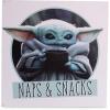 Silver Buffalo Star Wars Naps and Snacks Box Sign Wall Art, 6 x 6 Inches