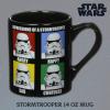 Silver Buffalo Star Wars Stormtrooper Expressions Ceramic Mug, 14 Ounces(14oz Stormtrooper Expressions)