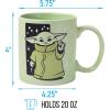 Silver Buffalo Star Wars The Coffee is Strong In This One Ceramic Camper-Style Coffee Mug, 20-Ounces(Mandalorian Child Stars Wax Resist)