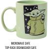 Silver Buffalo Star Wars The Coffee is Strong In This One Ceramic Camper-Style Coffee Mug, 20-Ounces(Mandalorian Child Stars Wax Resist)