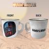 Silver Buffalo Star Wars The Coffee is Strong In This One Ceramic Camper-Style Coffee Mug, 20-Ounces(Mandalorian Helmet)