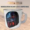Silver Buffalo Star Wars The Coffee is Strong In This One Ceramic Camper-Style Coffee Mug, 20-Ounces(Mandalorian Helmet)