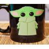 Silver Buffalo Star Wars The Coffee is Strong In This One Ceramic Camper-Style Coffee Mug, 20-Ounces(The Child Stands-Black)
