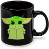Silver Buffalo Star Wars The Coffee is Strong In This One Ceramic Camper-Style Coffee Mug, 20-Ounces(The Child Stands-Black)