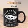 Silver Buffalo Star Wars The Coffee is Strong In This One Ceramic Camper-Style Coffee Mug, 20-Ounces(The Force is Strong)