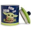 Silver Buffalo Star Wars The Mandalorian Baby Yoda Grogu Nom Nom The Child Eating Frog Eggs Ceramic Cookie Snack Jar (Large)