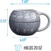 Silver Buffalo Star Wars The Mandalorian Child Seated Ceramic 3D Sculpted Mug, 20-Ounces(Death Star)