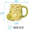 Silver Buffalo Star Wars The Mandalorian Child Seated Ceramic 3D Sculpted Mug, 20-Ounces(Star War Jabba)