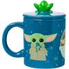 Silver Buffalo Star Wars The Mandalorian Child Seated Ceramic 3D Sculpted Mug, 20-Ounces(Star Wars The Child Frog)