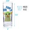 Silver Buffalo Star Wars The Mandalorian The Child Grogu Baby Yoda Gimmie Gimmie Nom Nom 4 Pack Tumbler Glass Set, 10 Ounces
