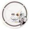 Silver Buffalo Star Wars The Mandalorian and The Child Baby Yoda Grogu 4 Pack Rimmed Ceramic Plate Set, 8 Inches