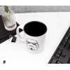 Silver Buffalo Star Wars Trooper Simple Mask Empire Logo Wax Resist 17.5oz Ceramic Pottery Mug(White & Black)