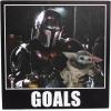 Silver Buffalo Star Wars the Mandalorian Goals 6″ x 6″ x 1.5″ Box Wall Sign