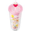 Silver Buffalo Strawberry Shortcake Vintage Rainbow Plastic Cold Cup with Lid and Straw Topper Featuring Blueberry Muffin and Apple Dumplin’, 24 Ounces(Pink/Multi)