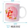 Silver Buffalo Strawberry Shortcake and Custard “Have a Berry Nice Day” Ceramic Mug, 20 Ounces(Pink/Multi)