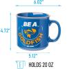 Silver Buffalo Ted Lasso Be a Goldfish Ceramic Camper Mug, 20 Ounces