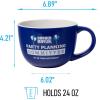 Silver Buffalo The Office Party Planning Committee Ceramic Soup Mug, 24 Ounces