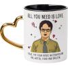 Silver Buffalo The Office Title Sign Ceramic Mug, 20 Ounce(Dwight Metallic Handled Mug)