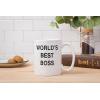 Silver Buffalo The Office Title Sign Ceramic Mug, 20 Ounce(World’s Best Boss Wax Resist)