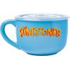 Silver Buffalo The Office Title Sign Ceramic Soup Mug With Vented Plastic Lid, 24 Ounces(The Flintstones)
