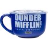 Silver Buffalo The Office Title Sign Ceramic Soup Mug With Vented Plastic Lid, 24 Ounces(The Office Stylized Characters)