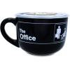 Silver Buffalo The Office Title Sign Ceramic Soup Mug With Vented Plastic Lid, 24 Ounces(The Office Title Sign)