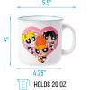 Silver Buffalo The Powerpuff Girls Featuring Bubbles, Blossom, and Buttercup Townsville Ceramic Camper Mug, 20 Ounces(The Powerpuff Girls)