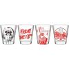 Silver Buffalo Warner Bros Friday The 13th Horror 4 Pack Mini Glass Set, 1.5 Ounces