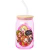 Silver Buffalo Wednesday Addams Family “On Wednesdays We Wear Black” Glass Jar Tumbler with Bamboo Lid and Glass Straw, 16 Ounces(Bratz (2 Pack))