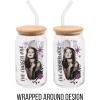 Silver Buffalo Wednesday Addams Family “On Wednesdays We Wear Black” Glass Jar Tumbler with Bamboo Lid and Glass Straw, 16 Ounces(Buffy The Chosen One)