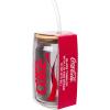 Silver Buffalo Wednesday Addams Family “On Wednesdays We Wear Black” Glass Jar Tumbler with Bamboo Lid and Glass Straw, 16 Ounces(Diet Coke)