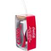 Silver Buffalo Wednesday Addams Family “On Wednesdays We Wear Black” Glass Jar Tumbler with Bamboo Lid and Glass Straw, 16 Ounces(Diet Coke Glitter)