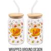 Silver Buffalo Wednesday Addams Family “On Wednesdays We Wear Black” Glass Jar Tumbler with Bamboo Lid and Glass Straw, 16 Ounces(Gilmore Girls)
