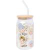 Silver Buffalo Wednesday Addams Family “On Wednesdays We Wear Black” Glass Jar Tumbler with Bamboo Lid and Glass Straw, 16 Ounces(Golden Girls Iridescent)