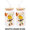 Silver Buffalo Wednesday Addams Family “On Wednesdays We Wear Black” Glass Jar Tumbler with Bamboo Lid and Glass Straw, 16 Ounces(Rainbow Brite)