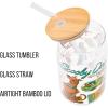 Silver Buffalo Wednesday Addams Family “On Wednesdays We Wear Black” Glass Jar Tumbler with Bamboo Lid and Glass Straw, 16 Ounces(Scooby Doo Crystal Cove)