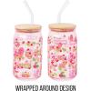Silver Buffalo Wednesday Addams Family “On Wednesdays We Wear Black” Glass Jar Tumbler with Bamboo Lid and Glass Straw, 16 Ounces(Strawberry Shortcake Cupcakes and Jam)