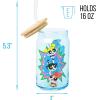 Silver Buffalo Wednesday Addams Family “On Wednesdays We Wear Black” Glass Jar Tumbler with Bamboo Lid and Glass Straw, 16 Ounces(The Powerpuff Girls)