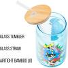 Silver Buffalo Wednesday Addams Family “On Wednesdays We Wear Black” Glass Jar Tumbler with Bamboo Lid and Glass Straw, 16 Ounces(The Powerpuff Girls)