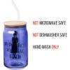 Silver Buffalo Wednesday Addams Family “On Wednesdays We Wear Black” Glass Jar Tumbler with Bamboo Lid and Glass Straw, 16 Ounces(Wednesday Addams)