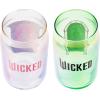 Silver Buffalo Wednesday Addams Family “On Wednesdays We Wear Black” Glass Jar Tumbler with Bamboo Lid and Glass Straw, 16 Ounces(Wicked Elphaba and Glinda (2 Pack))